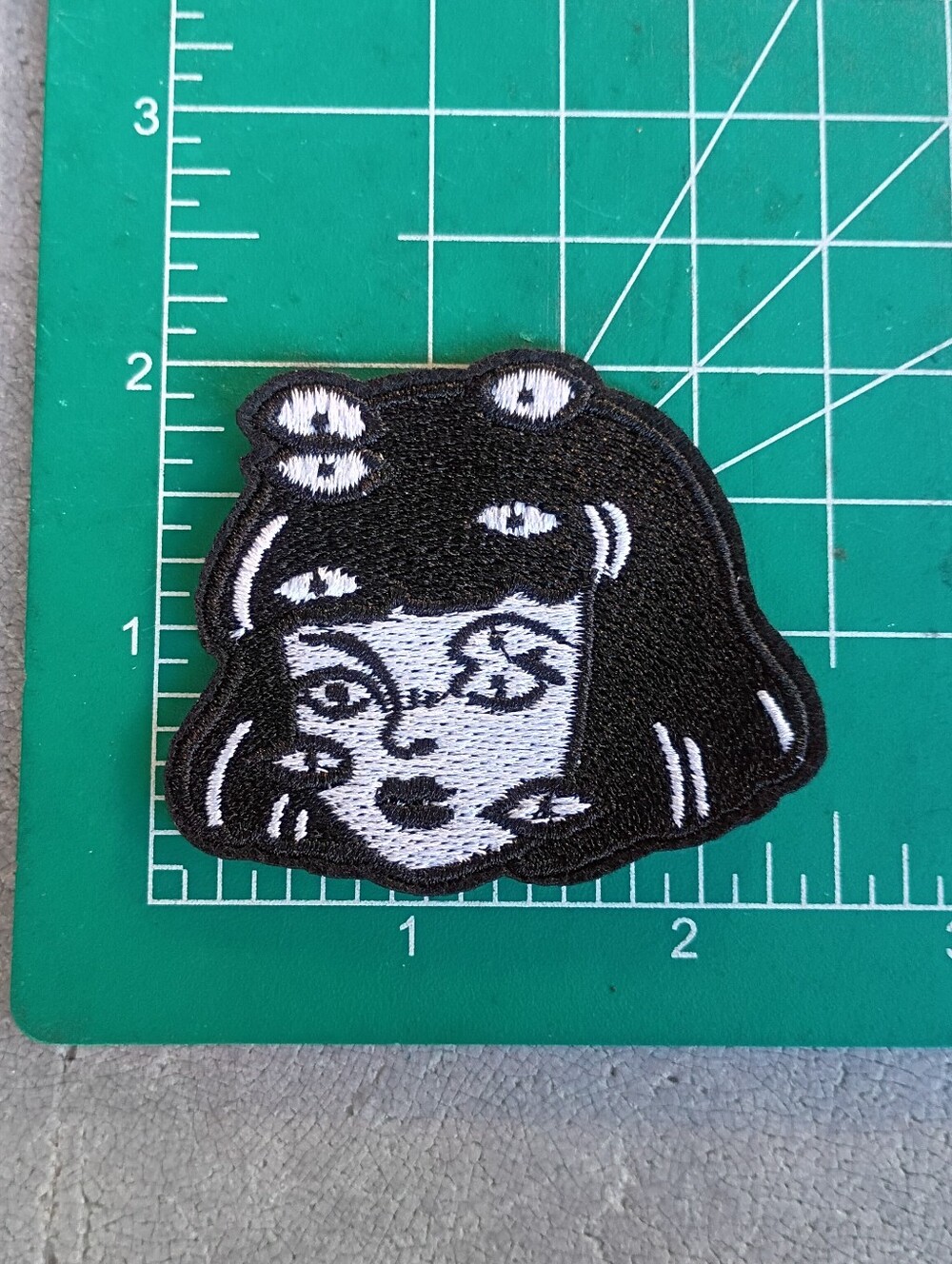 Grunge Trippy Girl Eyes Iron On Embroidered Patch